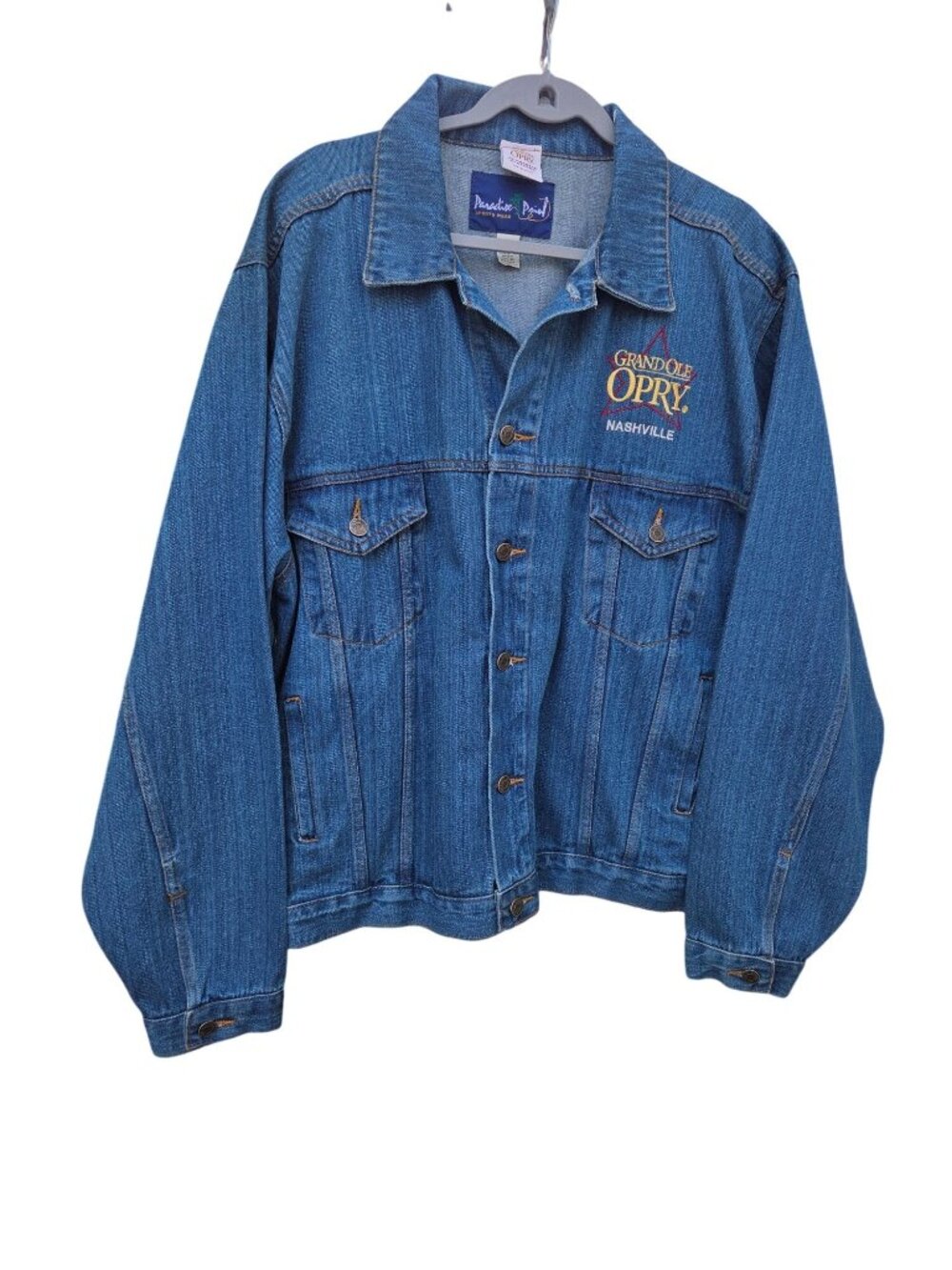 Grand Ole Opry Authentic Denim Jacket Mens XL Nashville Embroidered